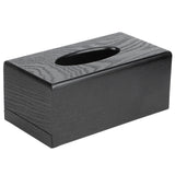 Black Wooden Tissue Box Napkin Case Elegant Style Tissue Holder for Home Hotel Living Room