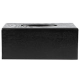 Black Wooden Tissue Box Napkin Case Elegant Style Tissue Holder for Home Hotel Living Room