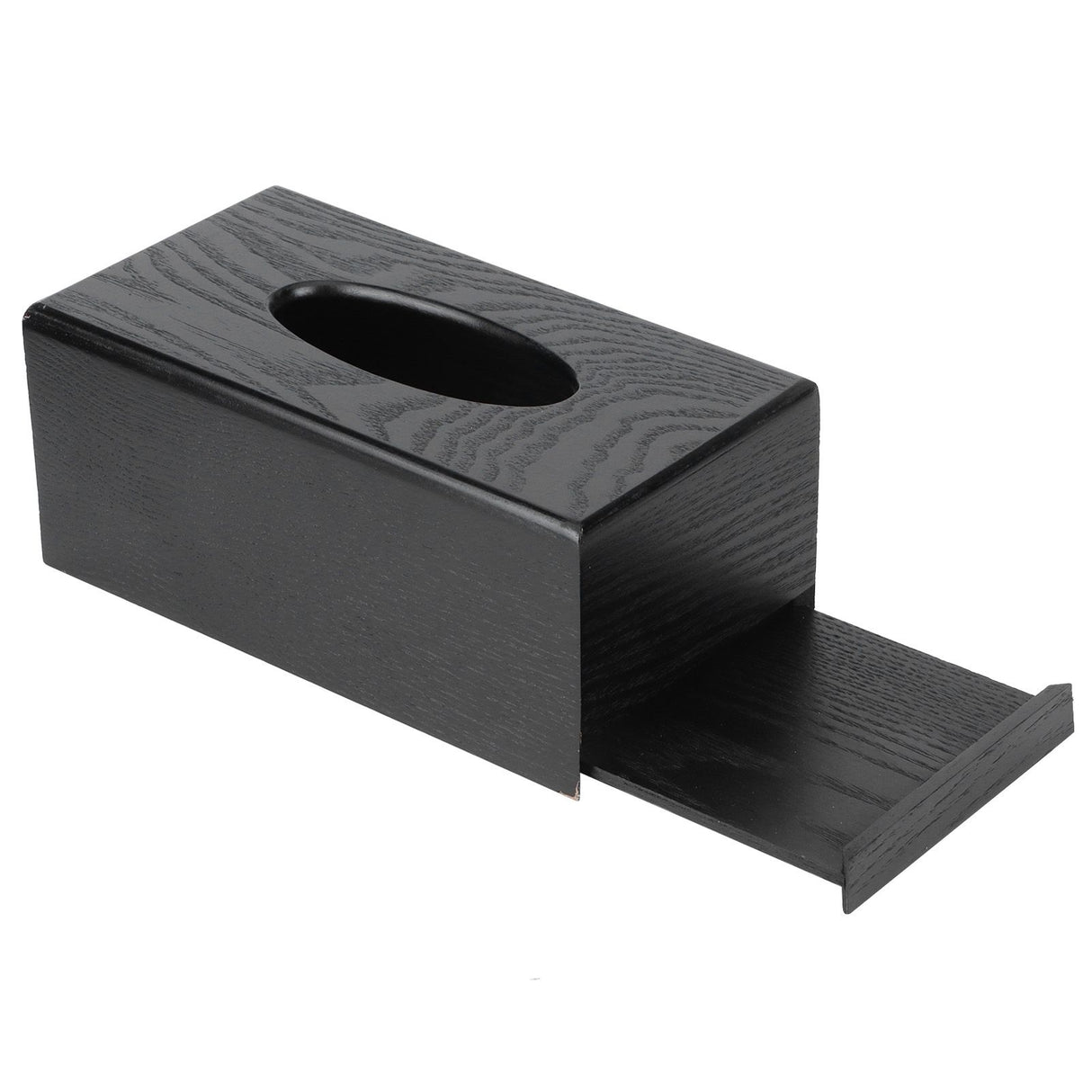 Black Wooden Tissue Box Napkin Case Elegant Style Tissue Holder for Home Hotel Living Room