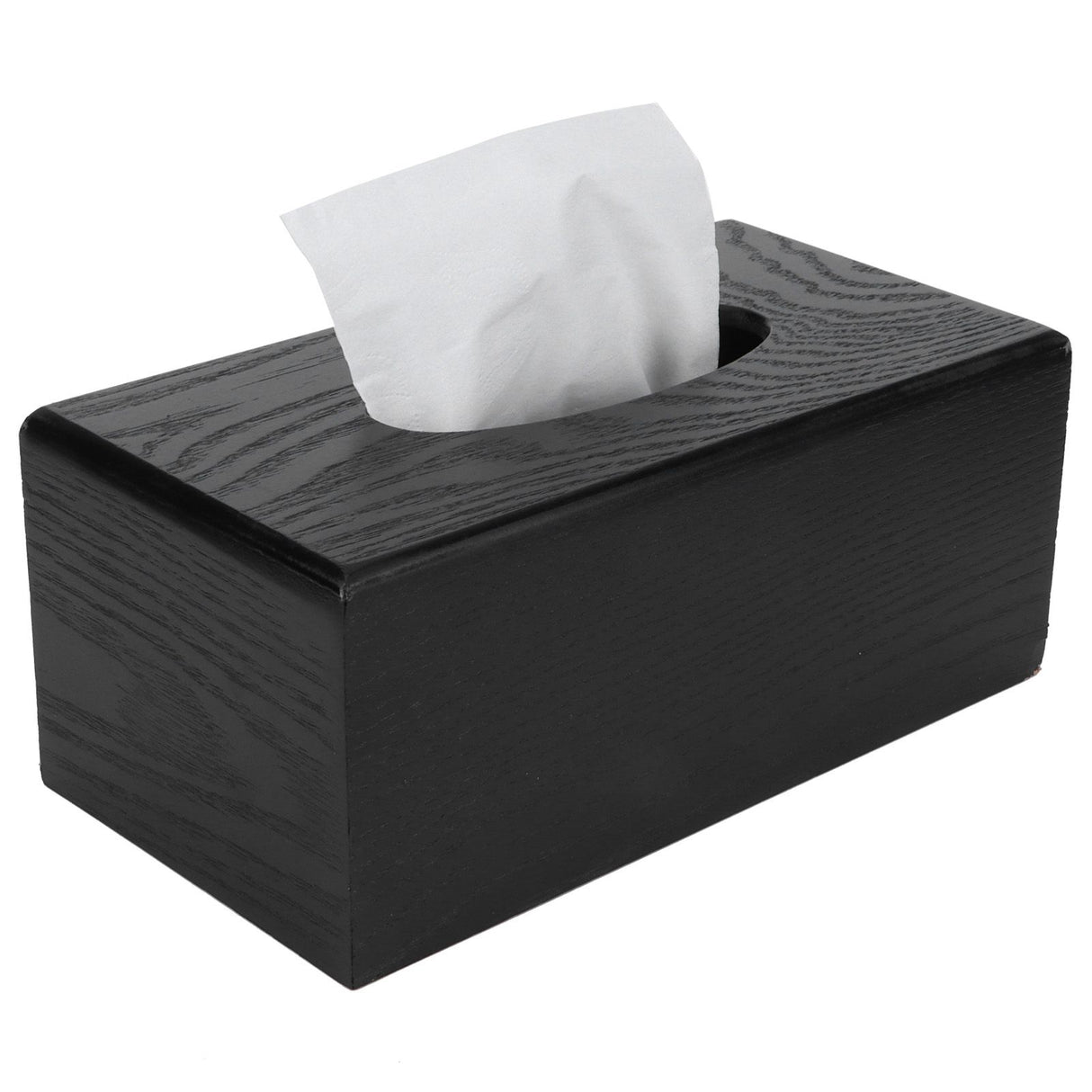 Black Wooden Tissue Box Napkin Case Elegant Style Tissue Holder for Home Hotel Living Room