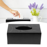 Black Wooden Tissue Box Napkin Case Elegant Style Tissue Holder for Home Hotel Living Room