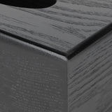 Black Wooden Tissue Box Napkin Case Elegant Style Tissue Holder for Home Hotel Living Room
