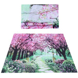 Landscape Wall Tapestry Hanging Carpet Mat for Bedroom Dormitory Bedside Decoration150x130cm - Top-Down View