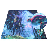 Forest Tapestry Wall Hanging Tapestry Beach Blanket for Living Room Bedroom Decor150x150cm - Top-Down View