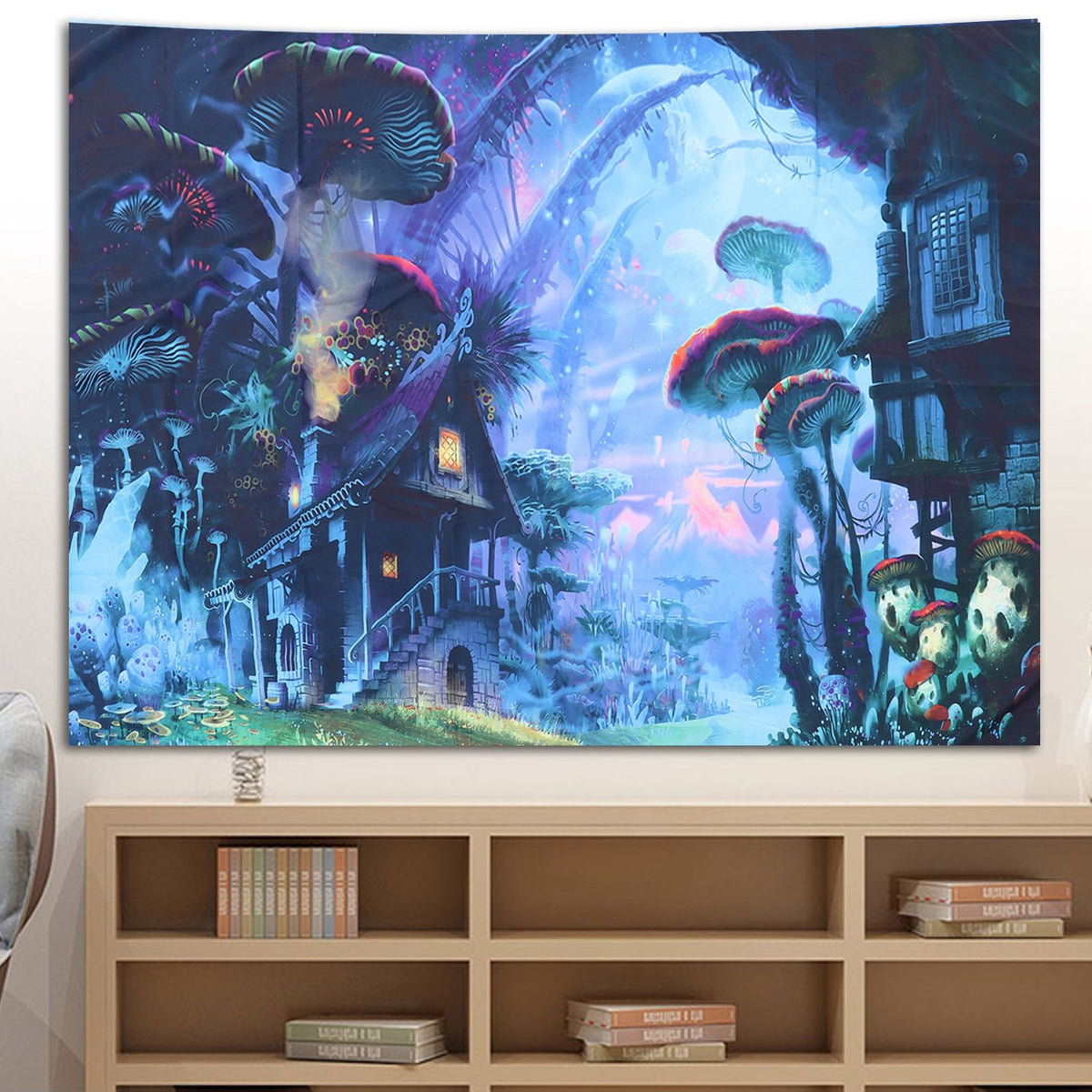 Forest Tapestry Wall Hanging Tapestry Beach Blanket for Living Room Bedroom Decor150x150cm