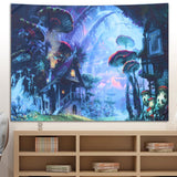 Forest Tapestry Wall Hanging Tapestry Beach Blanket for Living Room Bedroom Decor150x150cm