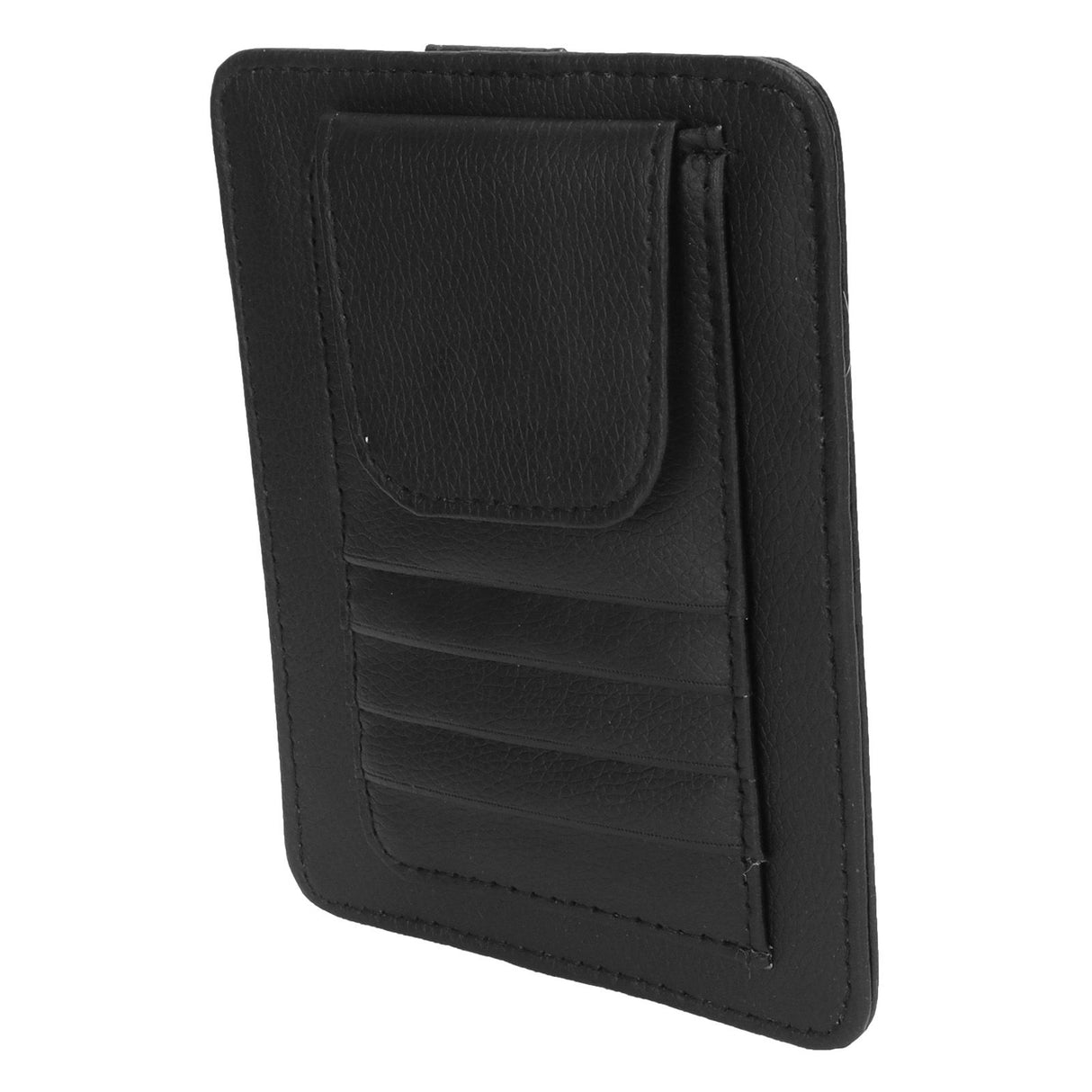 Car Visor Organizer Holder Multifunction Universal Glasses Card Storage Bag Black