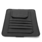 Car Visor Organizer Holder Multifunction Universal Glasses Card Storage Bag Black