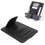 Car Visor Organizer Holder Multifunction Universal Glasses Card Storage Bag Black