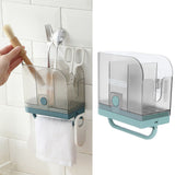 Household Chopstick Rack Multifunctional Chopstick Holder WallMounted Rack Storage Box for Kitchen - Extra Image