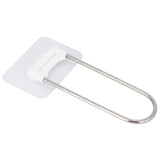 Clothes Hanger Organizer Stainless Steel UShape Wall Storage Rack for Bathroom Balcony White