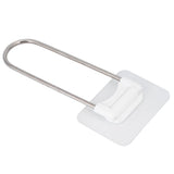 Clothes Hanger Organizer Stainless Steel UShape Wall Storage Rack for Bathroom Balcony White - 45-Degree Angle