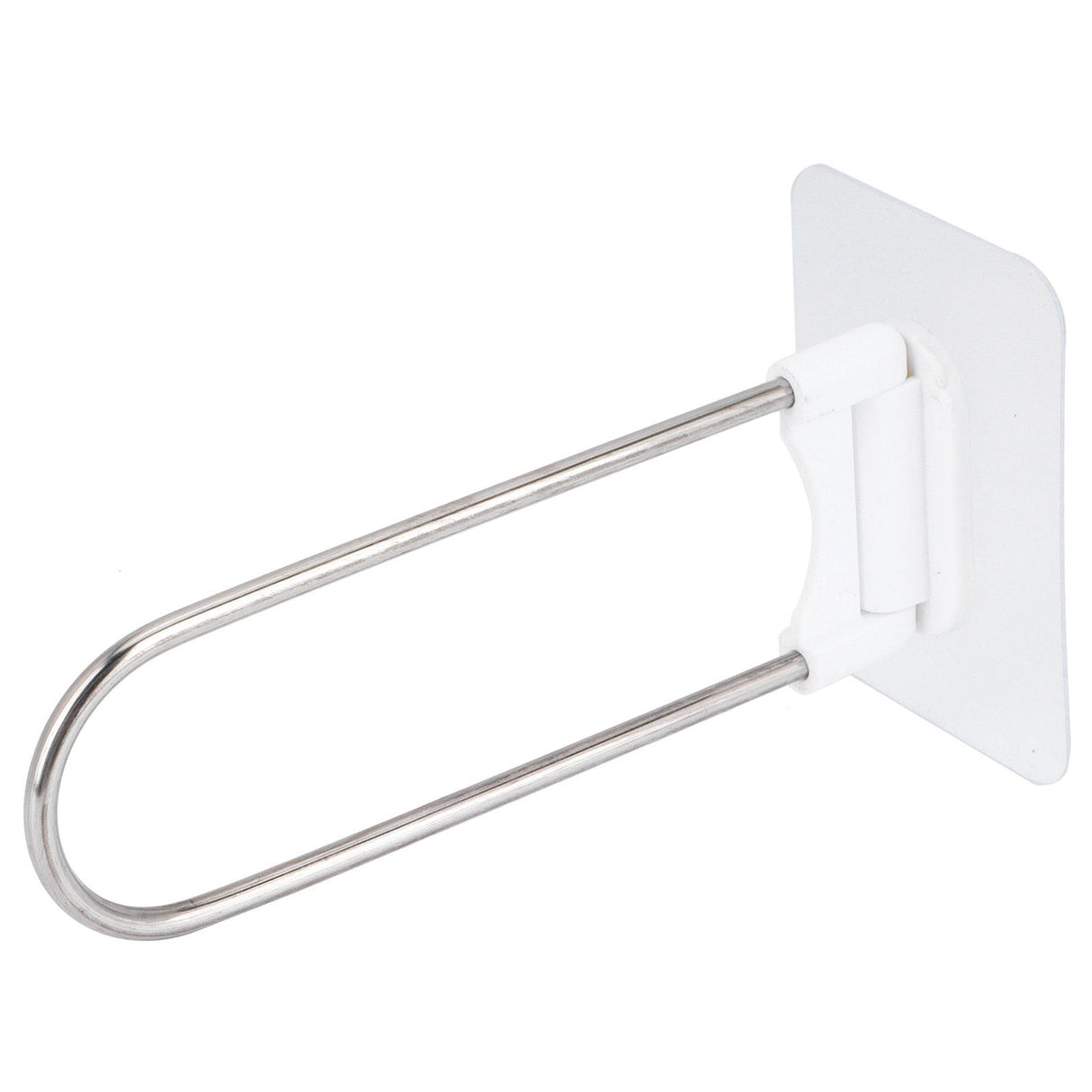 Clothes Hanger Organizer Stainless Steel UShape Wall Storage Rack for Bathroom Balcony White