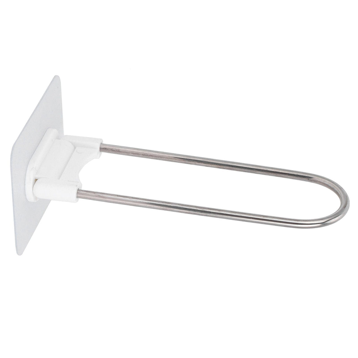 Clothes Hanger Organizer Stainless Steel UShape Wall Storage Rack for Bathroom Balcony White