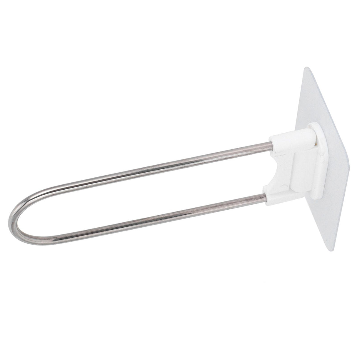 Clothes Hanger Organizer Stainless Steel UShape Wall Storage Rack for Bathroom Balcony White