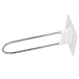 Clothes Hanger Organizer Stainless Steel UShape Wall Storage Rack for Bathroom Balcony White - Extra Image