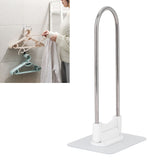 Clothes Hanger Organizer Stainless Steel UShape Wall Storage Rack for Bathroom Balcony White