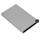 Business Card Holder AntiTheft AntiMagnetic Popup Credit Cards Case Bag Organizer(Gray x55#) - Top-Down View