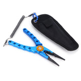 Fishing Lure Pliers Tongs Multifunction Aluminum Alloy Hook Remover Tool EquipmentBlue