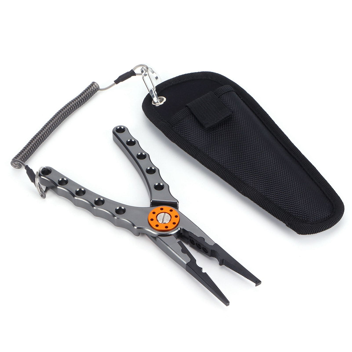Fishing Lure Pliers Tongs Multifunction Aluminum Alloy Hook Remover Tool EquipmentGray