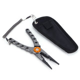 Fishing Lure Pliers Tongs Multifunction Aluminum Alloy Hook Remover Tool EquipmentGray - Top-Down View