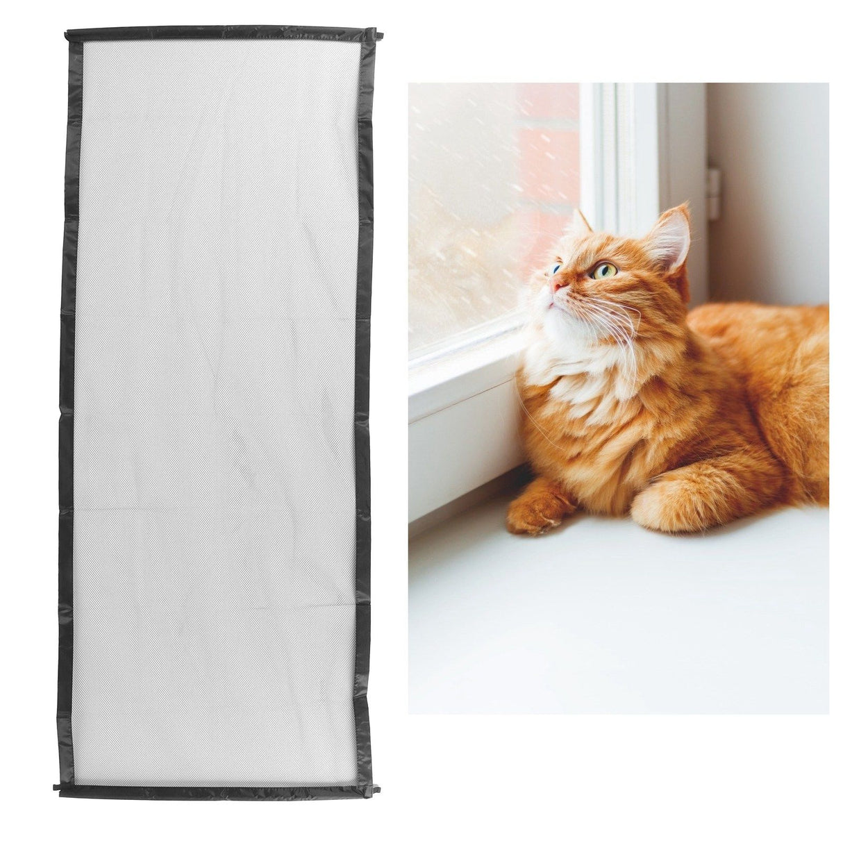 Black Portable Pet Gate Fence Foldable Small Animal Protective Fence for Indoor and Outdoor