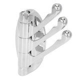 Clothes Hook Wall Mount 180 Degree Foldable Coat Hook Hanger for Home Bathroom Bedroom(ChromePlate ) - Low Angle