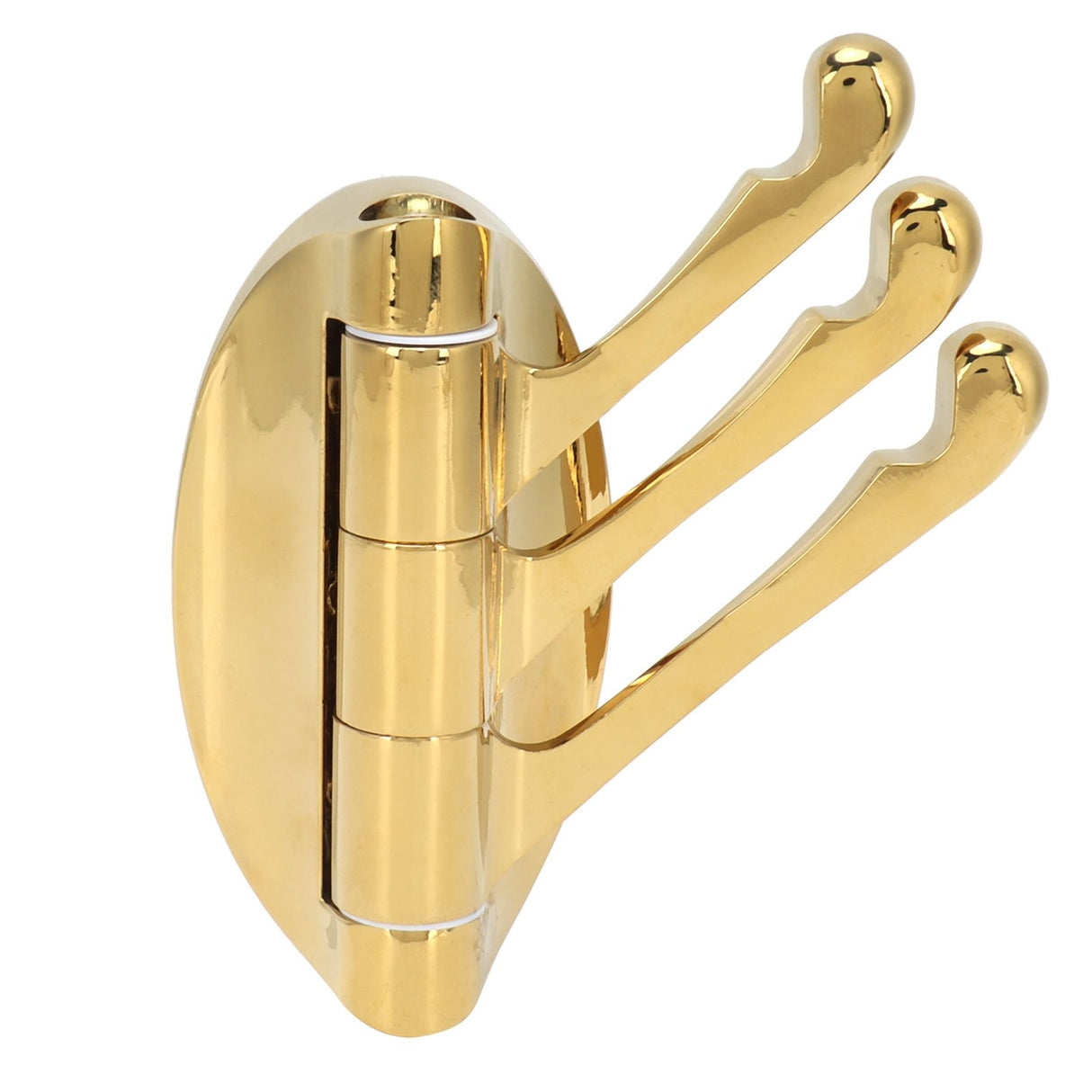 Clothes Hook Wall Mount 180 Degree Foldable Coat Hook Hanger for Home Bathroom BedroomGold