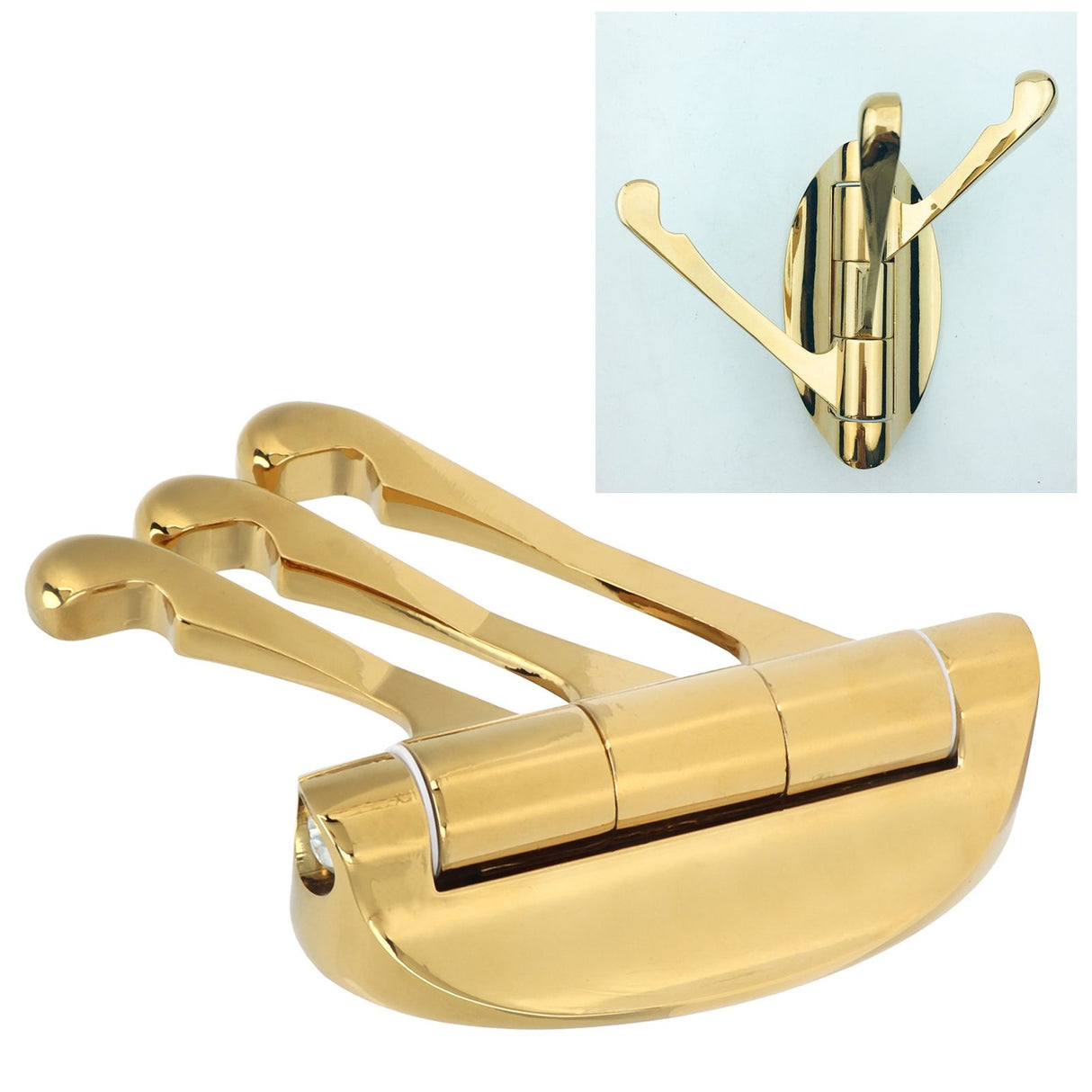 Clothes Hook Wall Mount 180 Degree Foldable Coat Hook Hanger for Home Bathroom BedroomGold