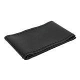 Universal Steering Wheel Cover with Needle Thread Protector for External Diameter of 3738cm(Black Black Thread )