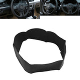 Universal Steering Wheel Cover with Needle Thread Protector for External Diameter of 3738cm(Black Black Thread ) - Extra Image