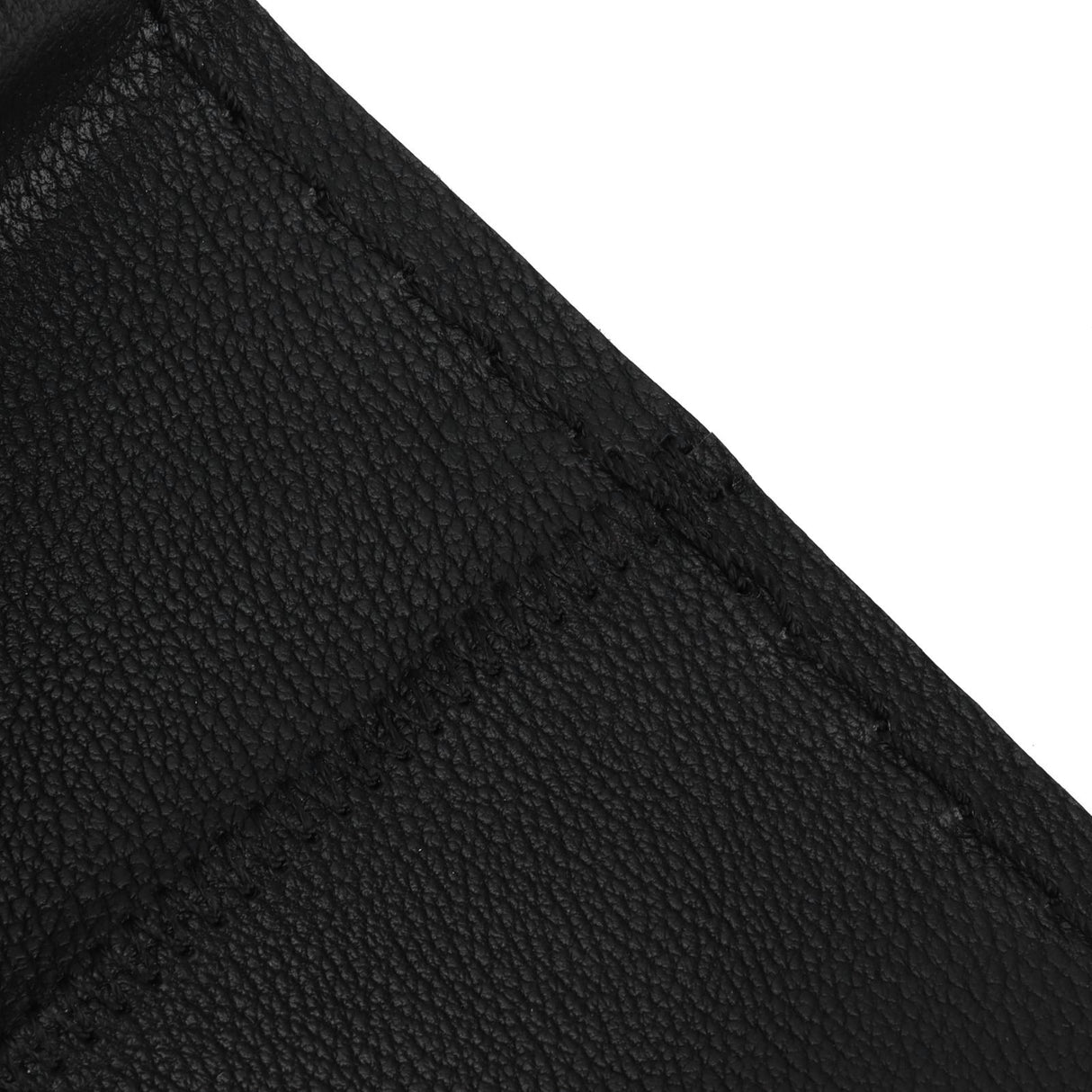 Universal Steering Wheel Cover with Needle Thread Protector for External Diameter of 3738cm(Black Black Thread )