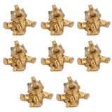 8Pcs Resin Elephant Statue Decor Innovative Home Table Decoration Ornament Birthday Gift Gold - Side View