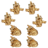 8Pcs Resin Elephant Statue Decor Innovative Home Table Decoration Ornament Birthday Gift Gold - Extra Image