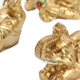 8Pcs Resin Elephant Statue Decor Innovative Home Table Decoration Ornament Birthday Gift Gold