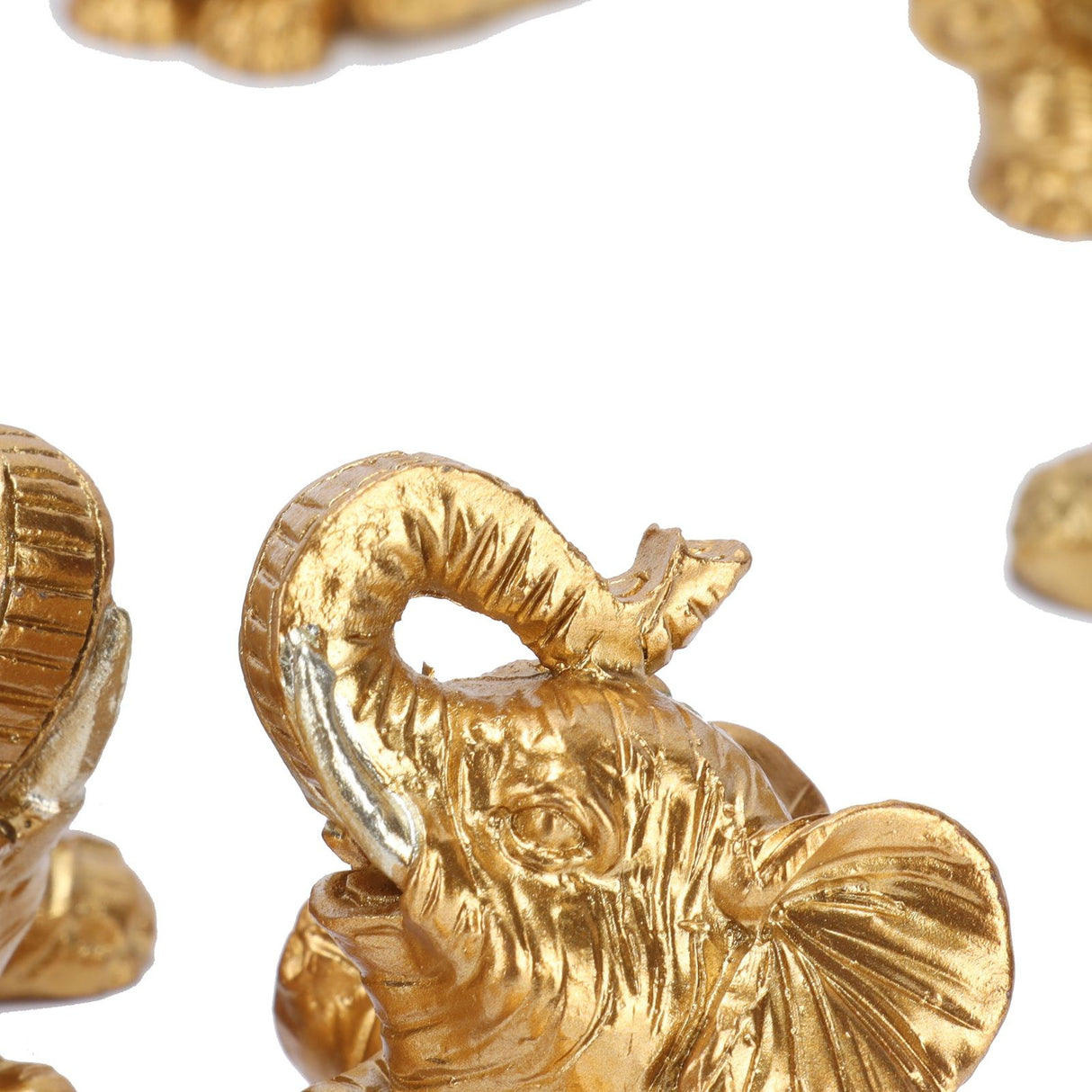 8Pcs Resin Elephant Statue Decor Innovative Home Table Decoration Ornament Birthday Gift Gold