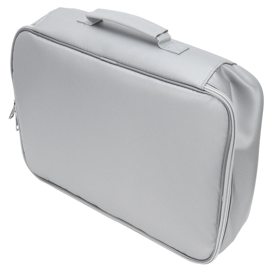 Files Storage Bag Multifunction Fireproof Waterproof Office Document Organizer Silver