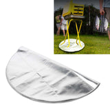 Round Fire Pit Mat Fireproof Outdoor terrace Barbecue Grill Deck Protection Pad SuppliesSilver Gray 91cm