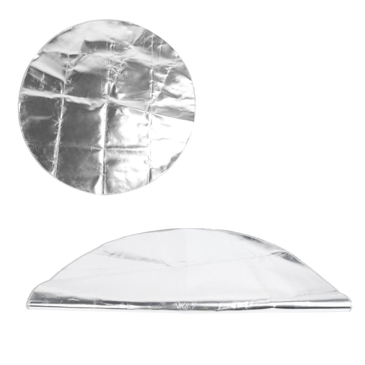 Round Fire Pit Mat Fireproof Outdoor terrace Barbecue Grill Deck Protection Pad SuppliesSilver Gray 91cm