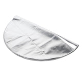 Round Fire Pit Mat Fireproof Outdoor terrace Barbecue Grill Deck Protection Pad SuppliesSilver Gray 60cm - Rear View
