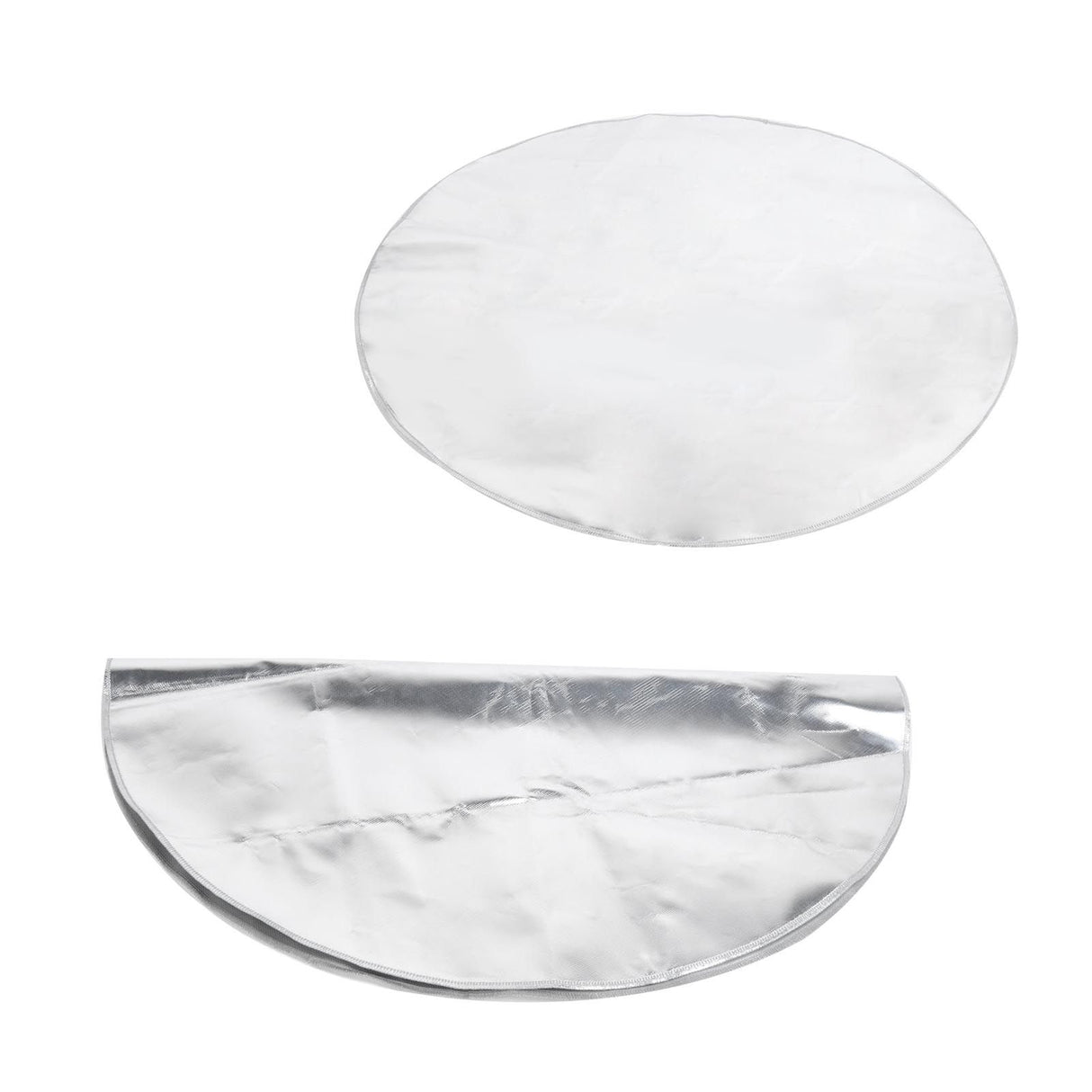 Round Fire Pit Mat Fireproof Outdoor terrace Barbecue Grill Deck Protection Pad SuppliesSilver Gray 60cm