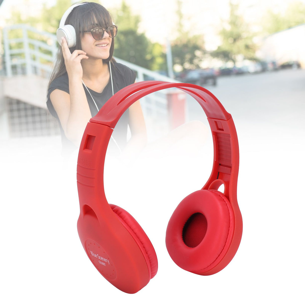 G58 Head Mounted Bluetooth Headset Bluetooth 5.0 Stereo Bluetooth Headset for Sports Use(Red )