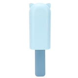Double-Sided Hair Removal Brush with Storage Cover Portable Clothes Lint Remover Blue - Front View