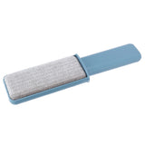 Double-Sided Hair Removal Brush with Storage Cover Portable Clothes Lint Remover Blue