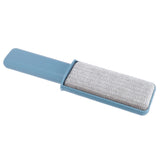 Double-Sided Hair Removal Brush with Storage Cover Portable Clothes Lint Remover Blue