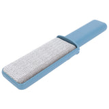 Double-Sided Hair Removal Brush with Storage Cover Portable Clothes Lint Remover Blue