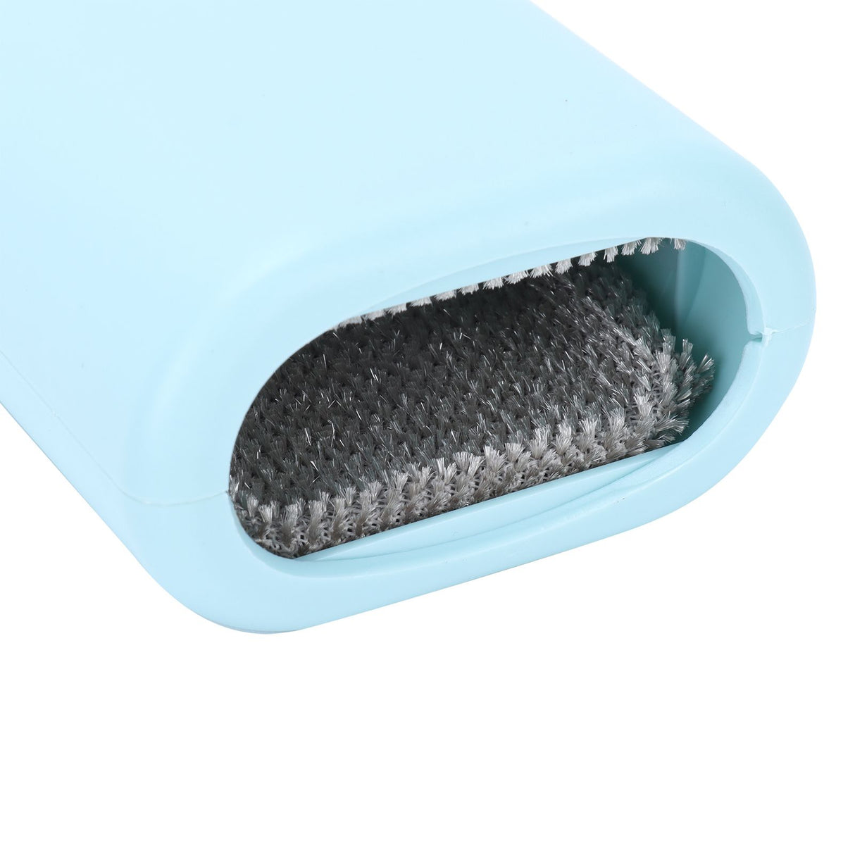 Double-Sided Hair Removal Brush with Storage Cover Portable Clothes Lint Remover Blue