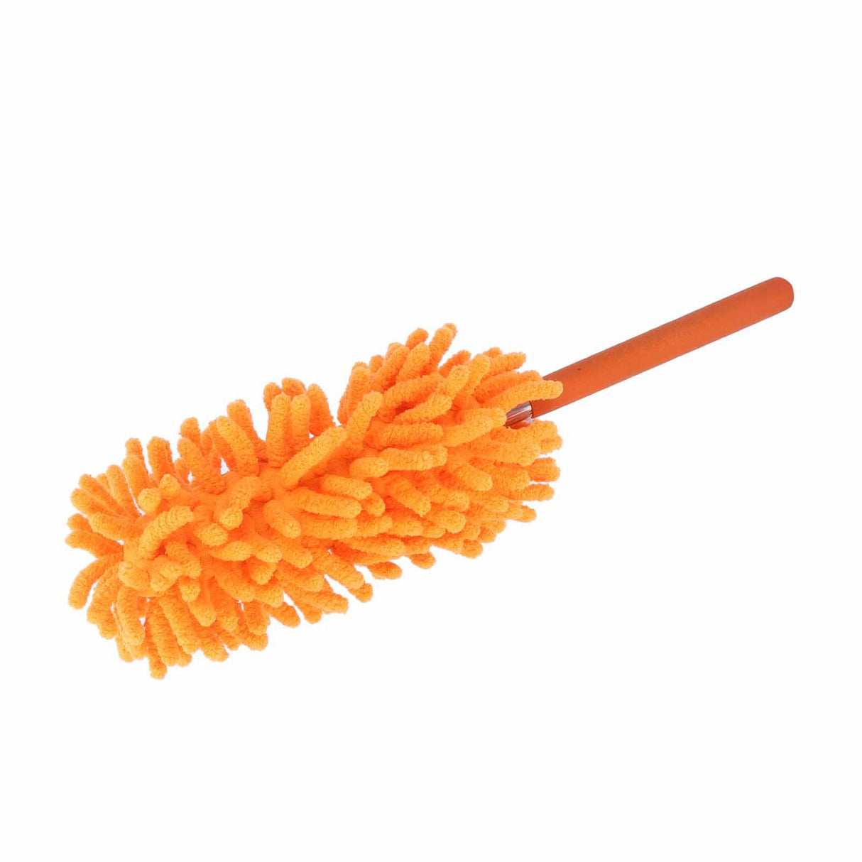 Telescopic Duster Detachable Washable 72cm Chenille Dust Removal Tool for Home Cleaning Orange
