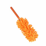 Telescopic Duster Detachable Washable 72cm Chenille Dust Removal Tool for Home Cleaning Orange