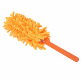 Telescopic Duster Detachable Washable 72cm Chenille Dust Removal Tool for Home Cleaning Orange - 45-Degree Angle